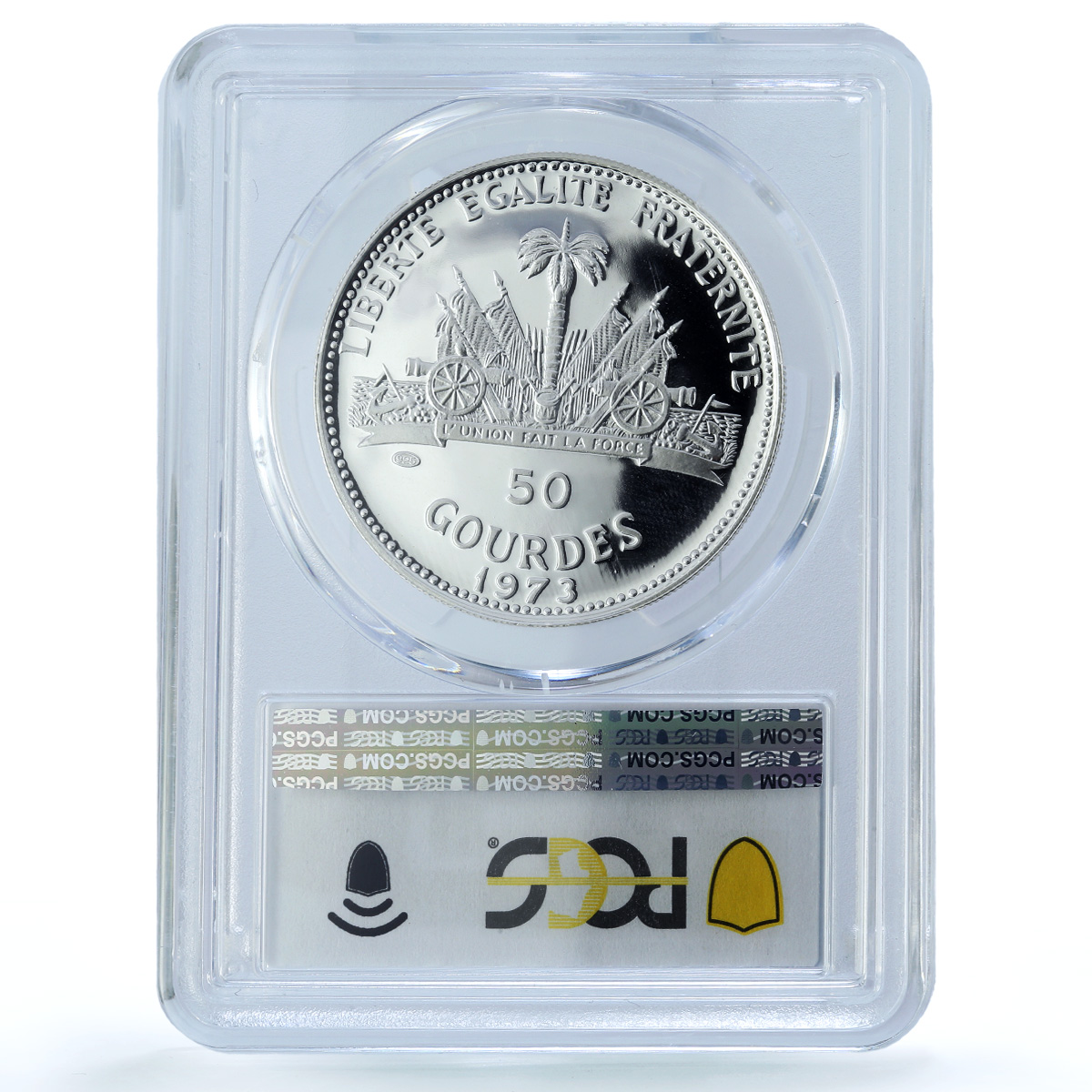 Haiti 50 gourdes Mother with Child Finess Left PR69 PCGS silver coin 1973 Haiti 50 gourdes Mother with Child Finess Left PR69 PCGS silver coin 1973
