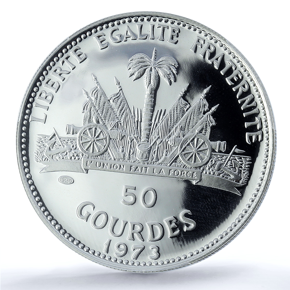Haiti 50 gourdes Mother with Child Finess Left PR69 PCGS silver coin 1973 Haiti 50 gourdes Mother with Child Finess Left PR69 PCGS silver coin 1973