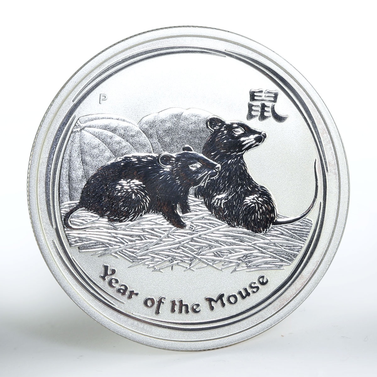 Australia 50 cent Year of the Mouse Lunar Series II 1/2 oz silver coin 2008