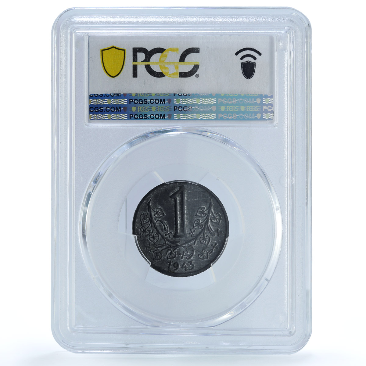 Czech Bohemia Moravia koruna German Occupation Coinage KM-4 MS63 PCGS coin 1943 Czech Bohemia Moravia koruna German Occupation Coinage KM-4 MS63 PCGS coin 1943