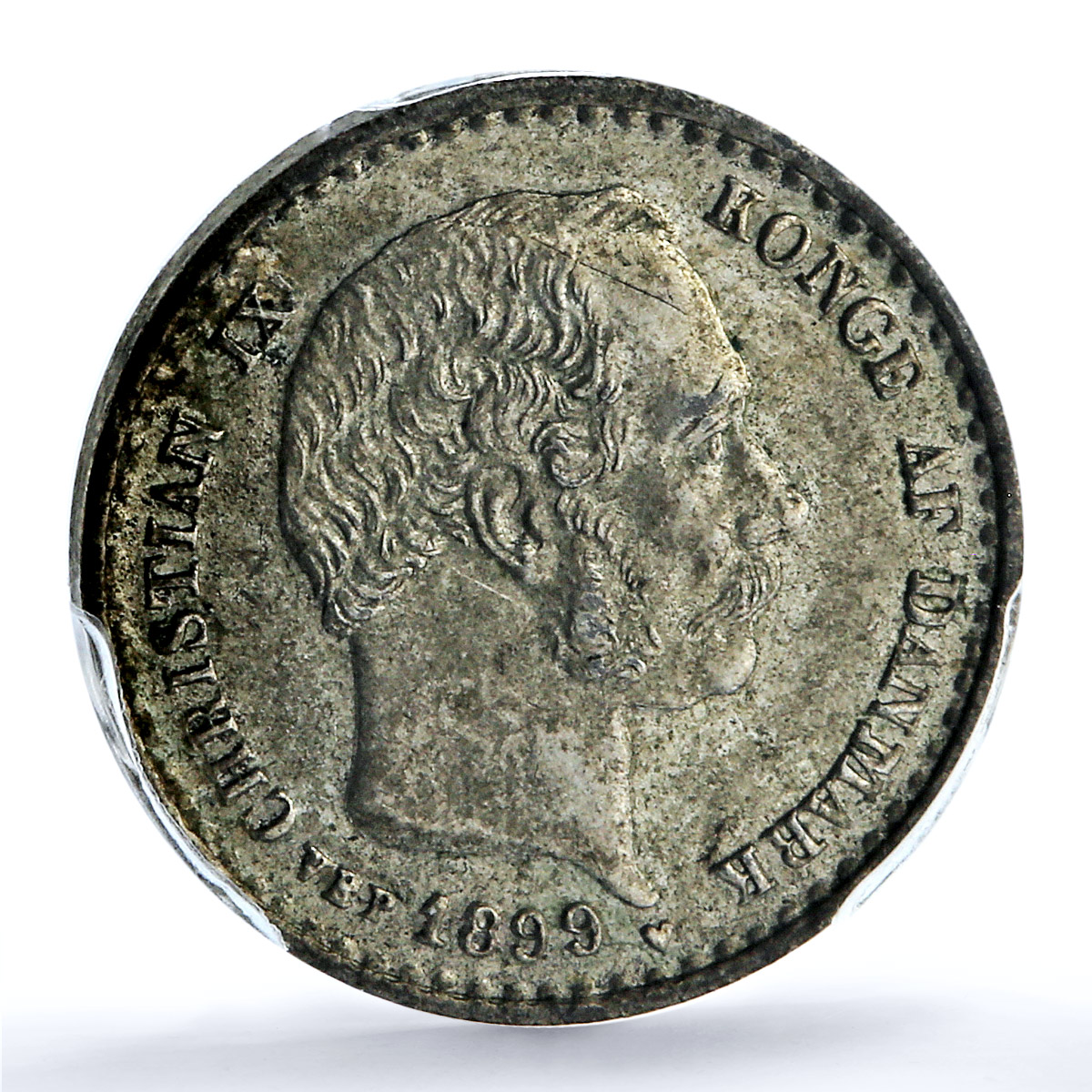Denmark 10 ore King Christian IX Coinage KM-795 MS63 PCGS billon coin 1899 Denmark 10 ore King Christian IX Coinage KM-795 MS63 PCGS billon coin 1899