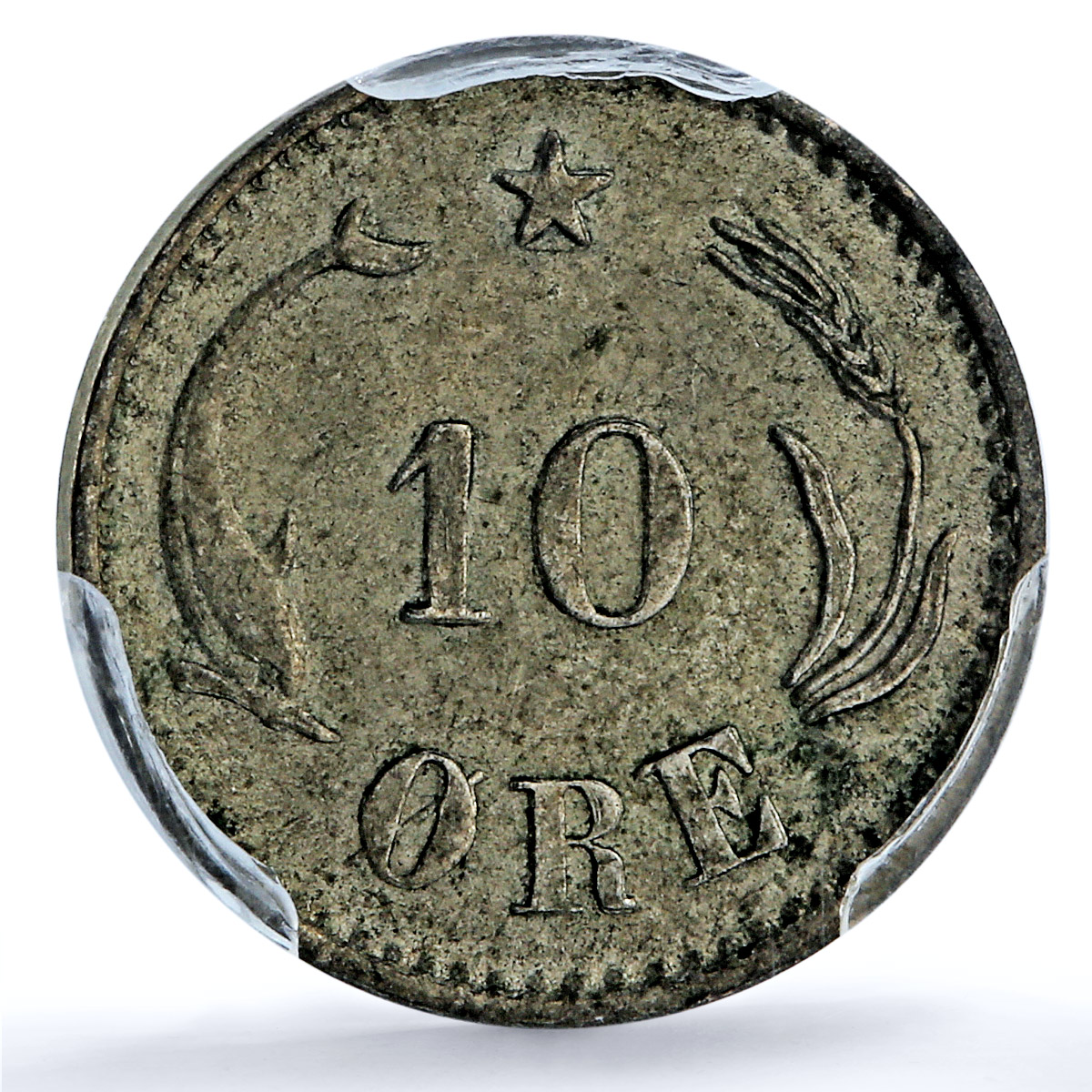 Denmark 10 ore King Christian IX Coinage KM-795 MS63 PCGS billon coin 1899 Denmark 10 ore King Christian IX Coinage KM-795 MS63 PCGS billon coin 1899