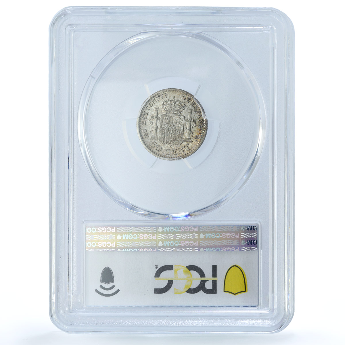Spain 50 centimos King Alfonso XIII Coinage Mark SMV MS62 PCGS silver coin 1904 Spain 50 centimos King Alfonso XIII Coinage Mark SMV MS62 PCGS silver coin 1904