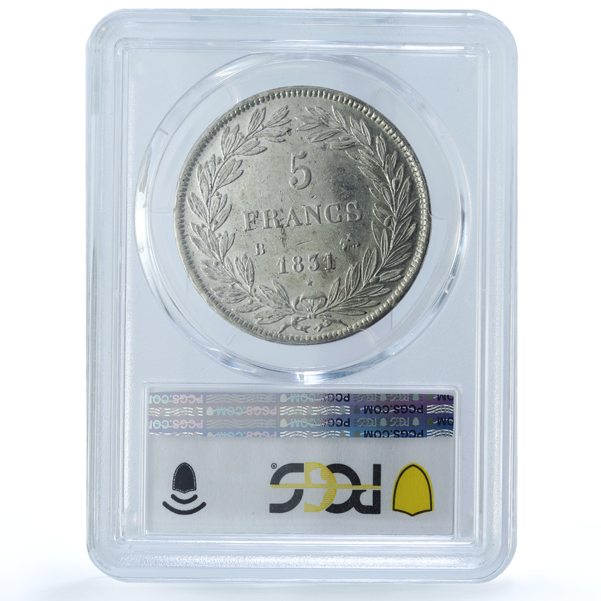 France 5 francs Louis Philippe Coinage Rouen Mint AU58 PCGS silver coin 1831 France 5 francs Louis Philippe Coinage Rouen Mint AU58 PCGS silver coin 1831