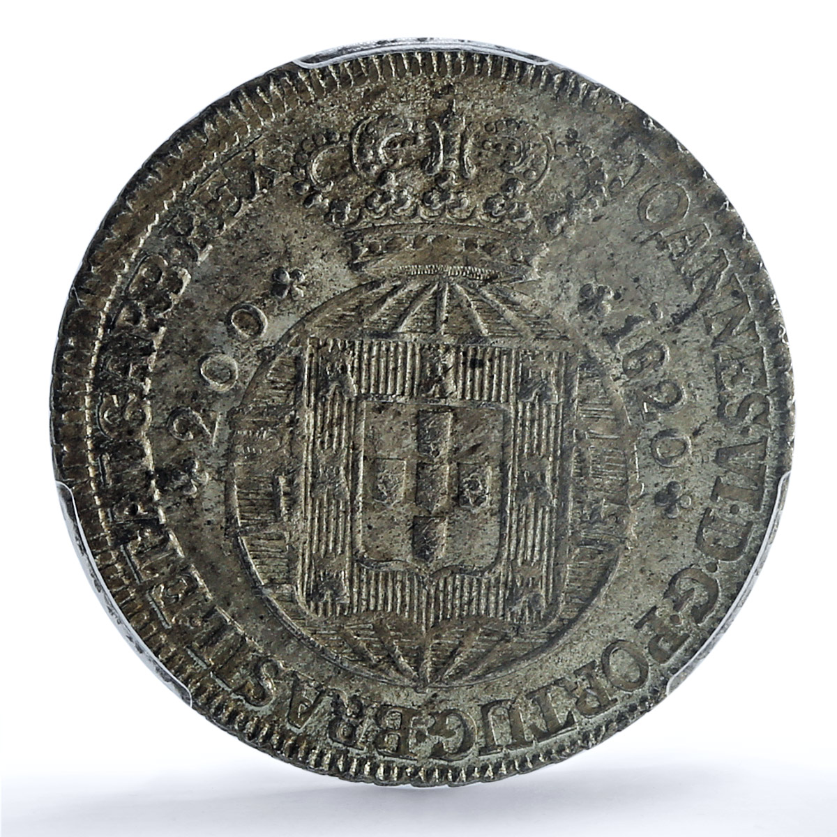 Portugal 200 reis King John Joao I Coinage KM-357 MS64 silver coin 1820 Portugal 200 reis King John Joao I Coinage KM-357 MS64 silver coin 1820