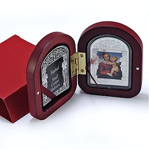 Andorra 15 diners Small Cowper Madonna Raphael KM-470 Art proof silver coin 2011