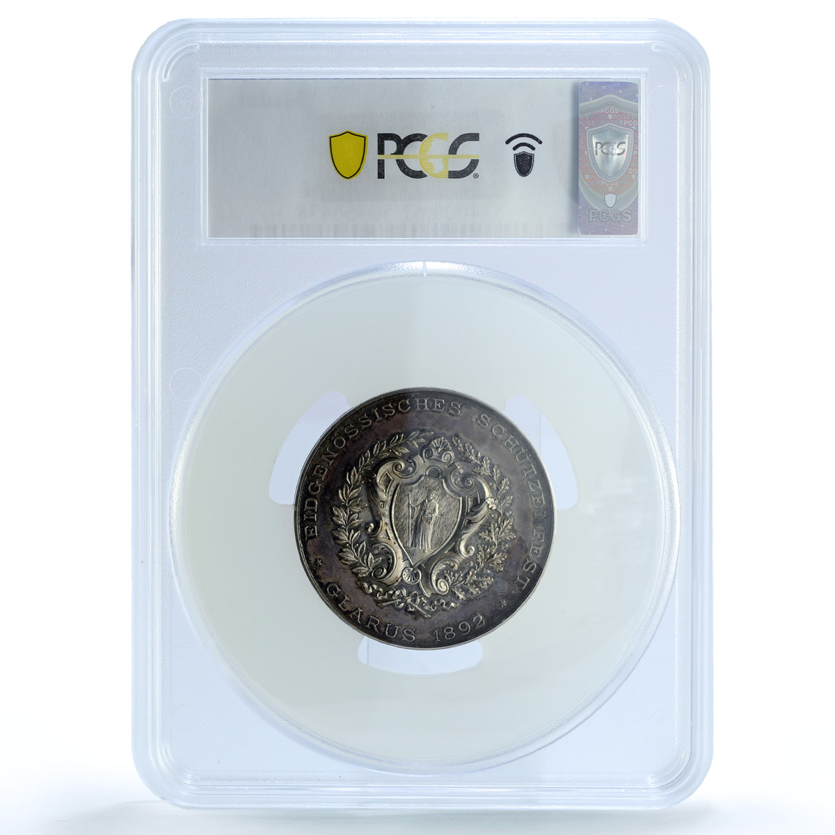 Switzerland Shooting Festival Glarus Glaris SP 62 PCGS silver medal 1892