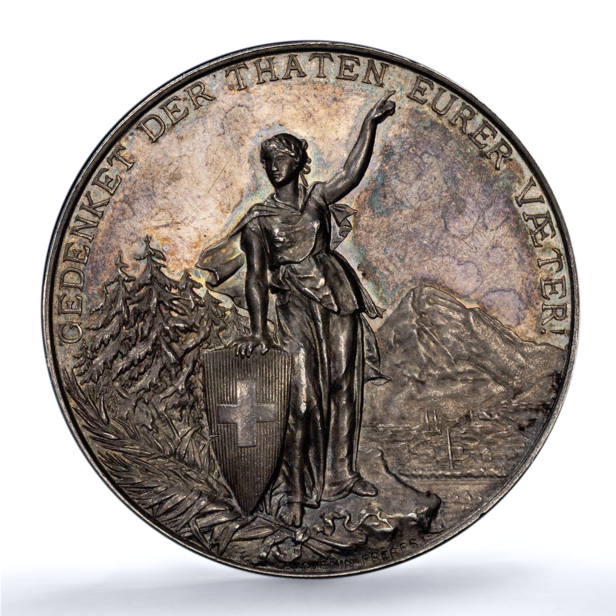 Switzerland Shooting Festival Glarus Glaris SP 62 PCGS silver medal 1892