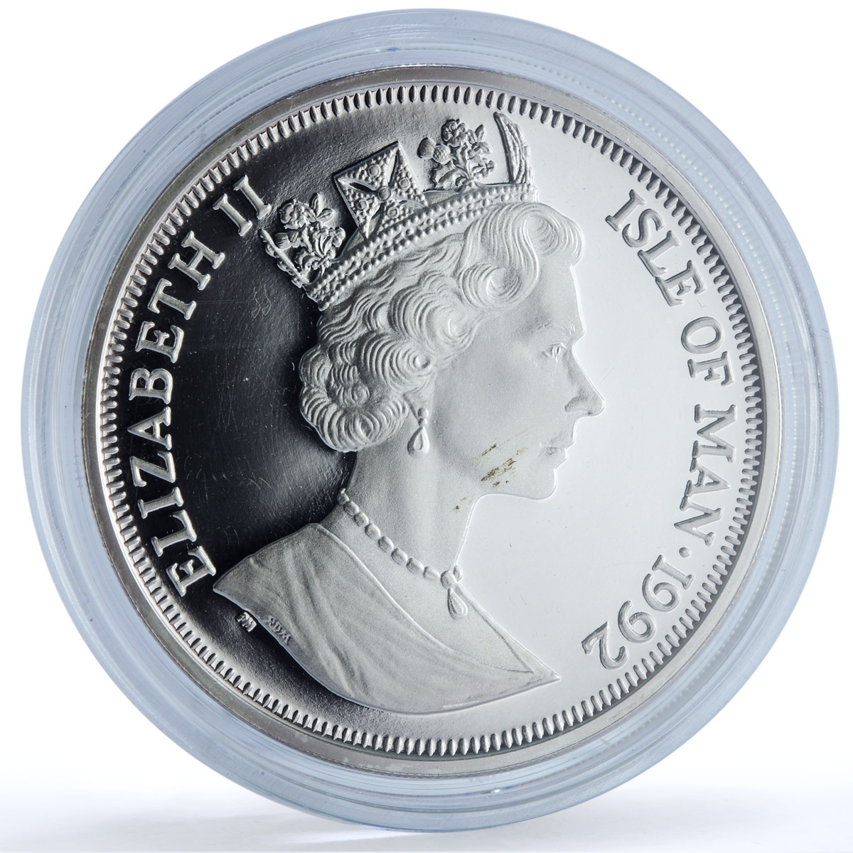 Isle of Man 1 crown Siamese KM-332a Cat Crowns proof silver coin 1992