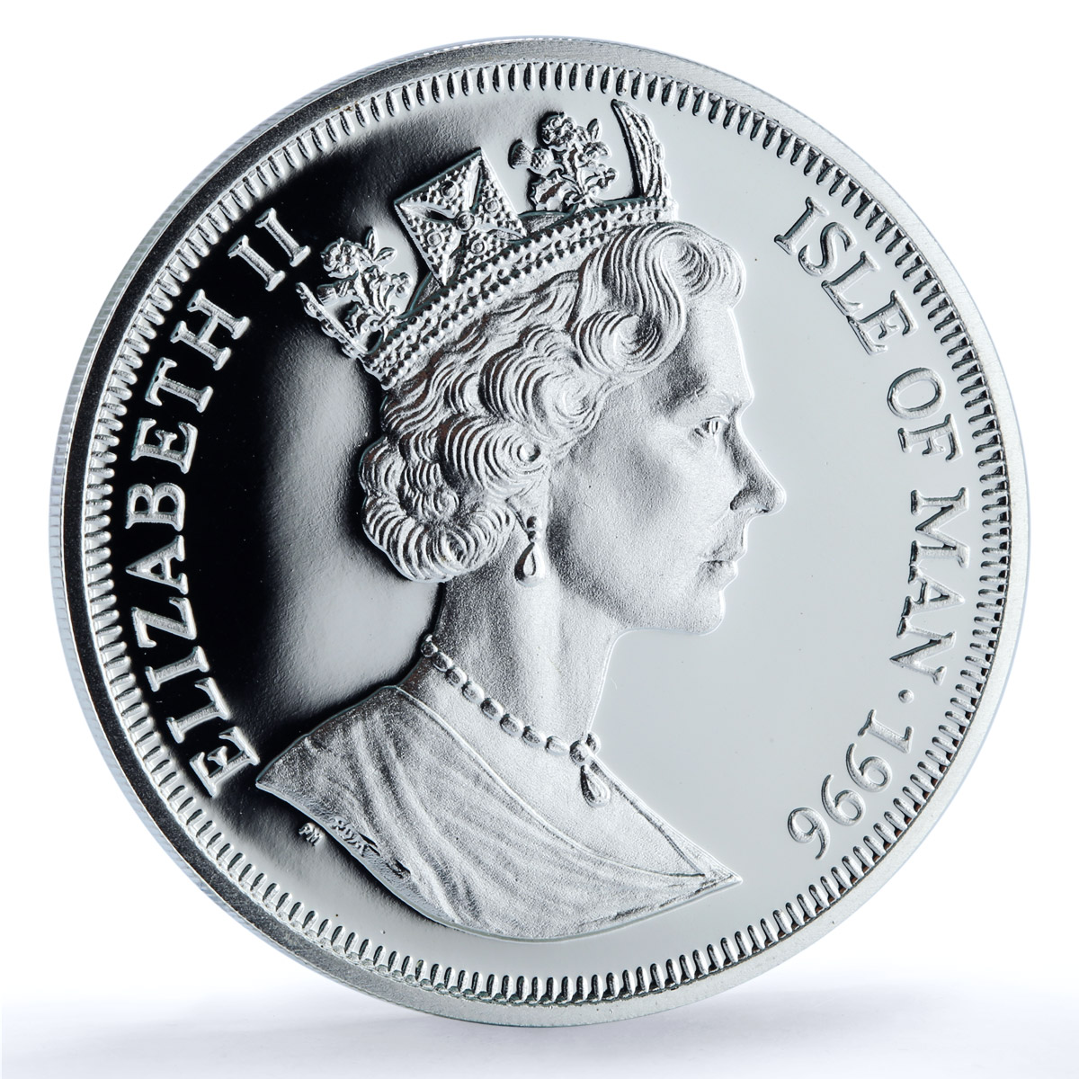 Isle of Man 1 crown Burmese KM-621a Cat Crowns proof silver coin 1996