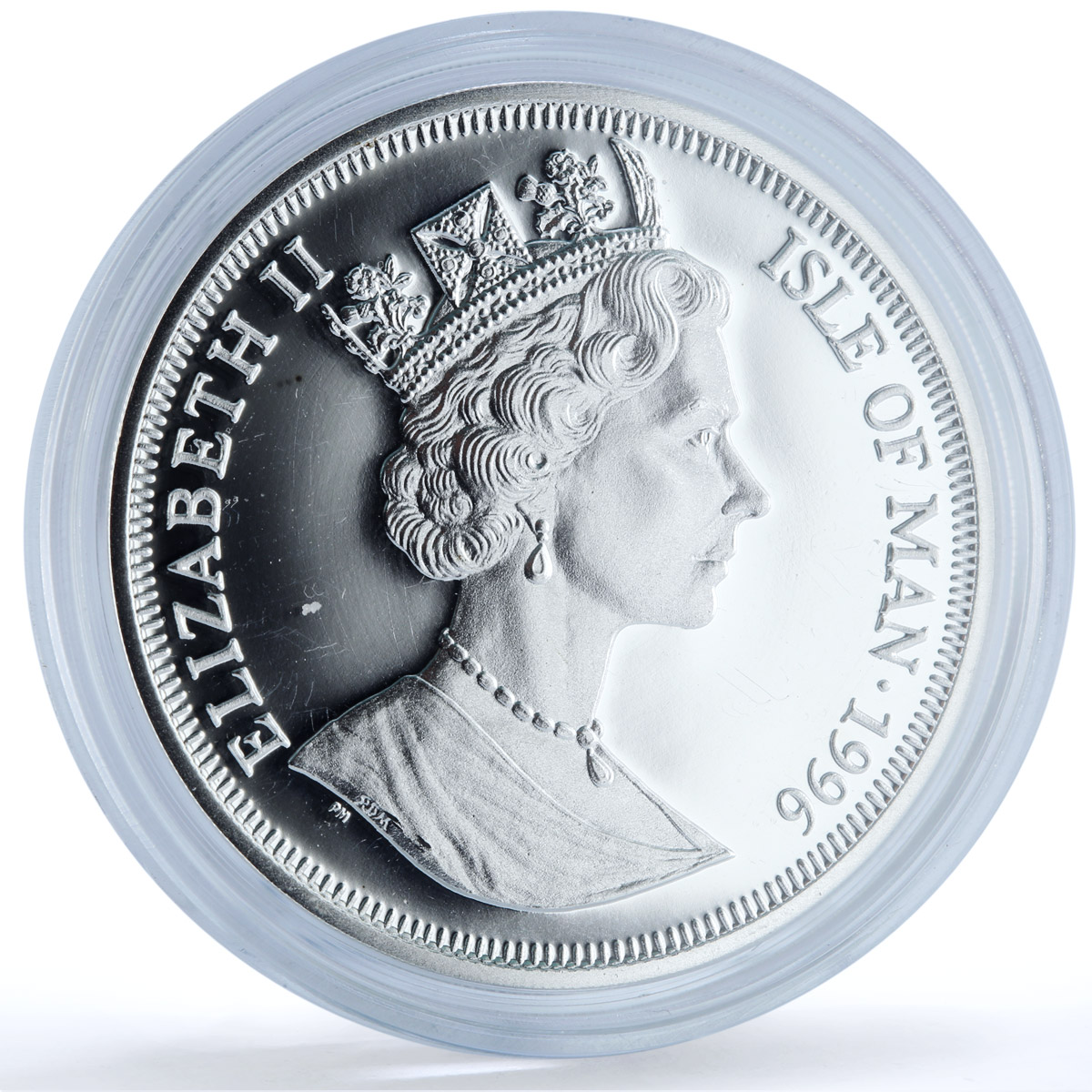 Isle of Man 1 crown Burmese KM-621a Cat Crowns proof silver coin 1996