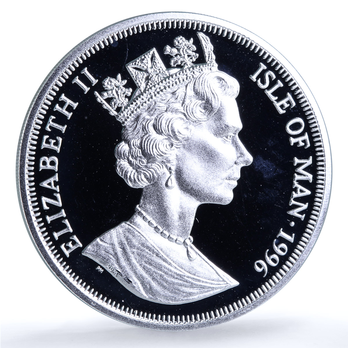 Isle of Man 1 crown Burmese KM-621a Cat Crowns proof silver coin 1996