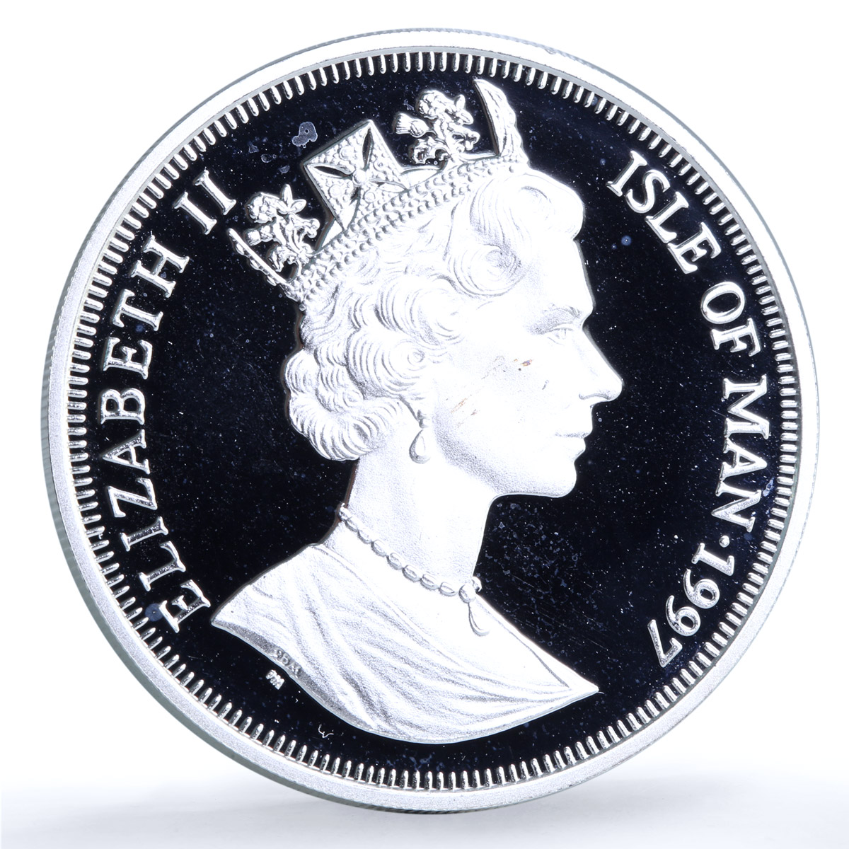 Isle of Man 1 crown Long Haired Smoke KM-774a Cat Crowns proof silver coin 1997