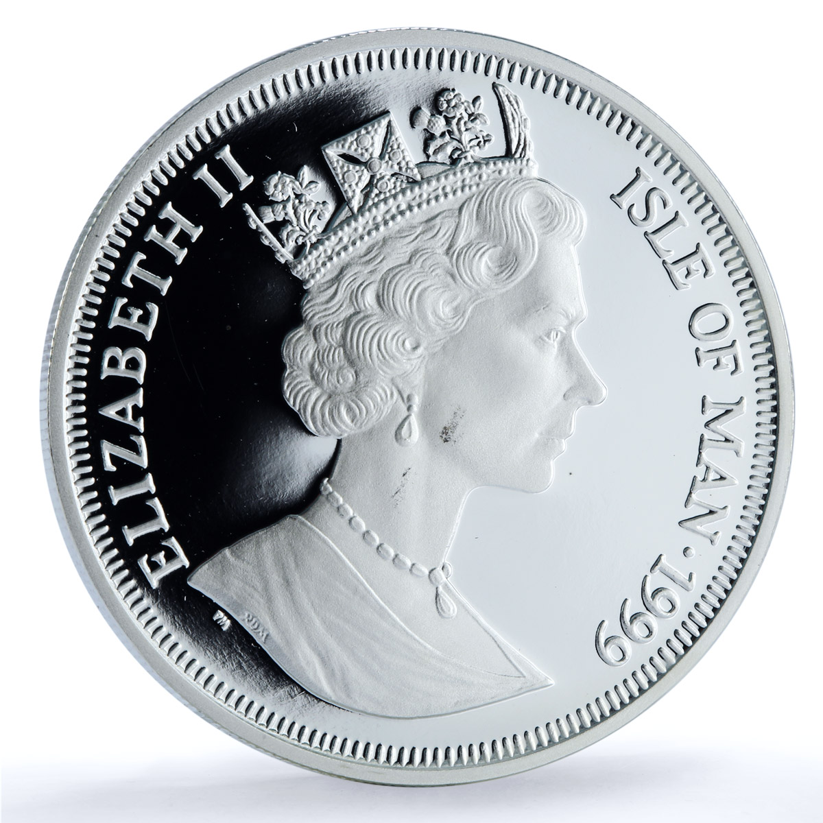 Isle of Man 1 crown Blue British Short Hair KM-966a Cat Crowns silver coin 1999