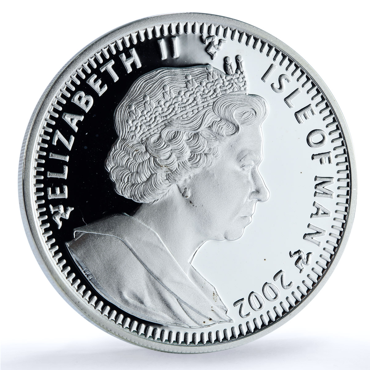 Isle of Man 1 crown Bengal KM-1111a Cat Crowns proof silver coin 2002