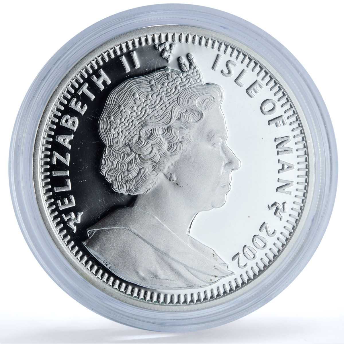 Isle of Man 1 crown Bengal KM-1111a Cat Crowns proof silver coin 2002