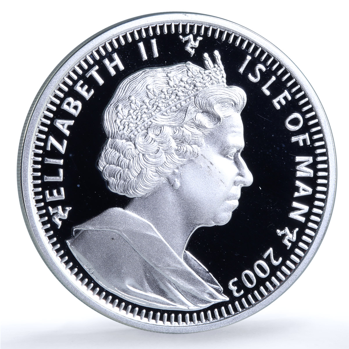 Isle of Man 1 crown Balinese Kittens KM-1165a Cat Crowns proof silver coin 2003