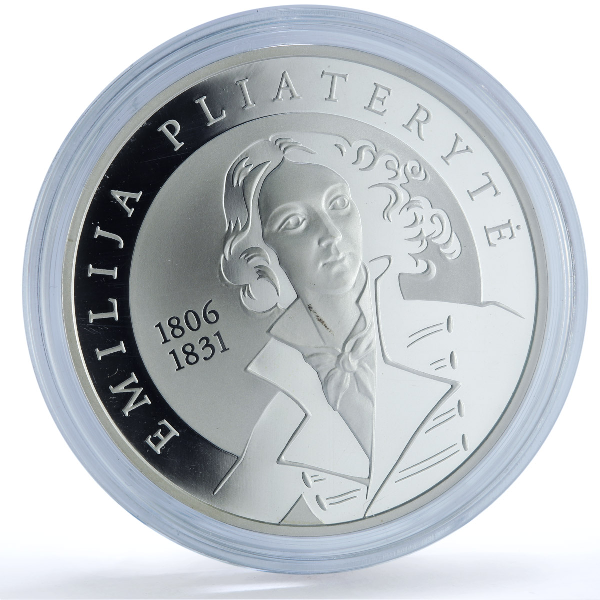 Lithuania 50 litu Emilija Pliateryte KM-151 History proof silver coin 2006