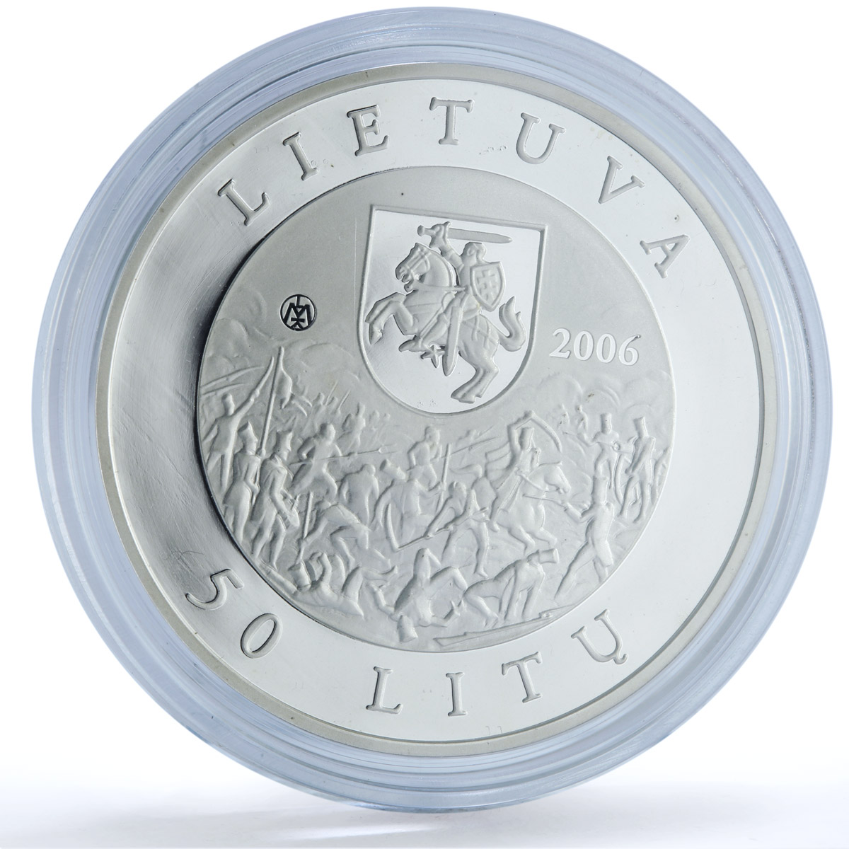 Lithuania 50 litu Emilija Pliateryte KM-151 History proof silver coin 2006