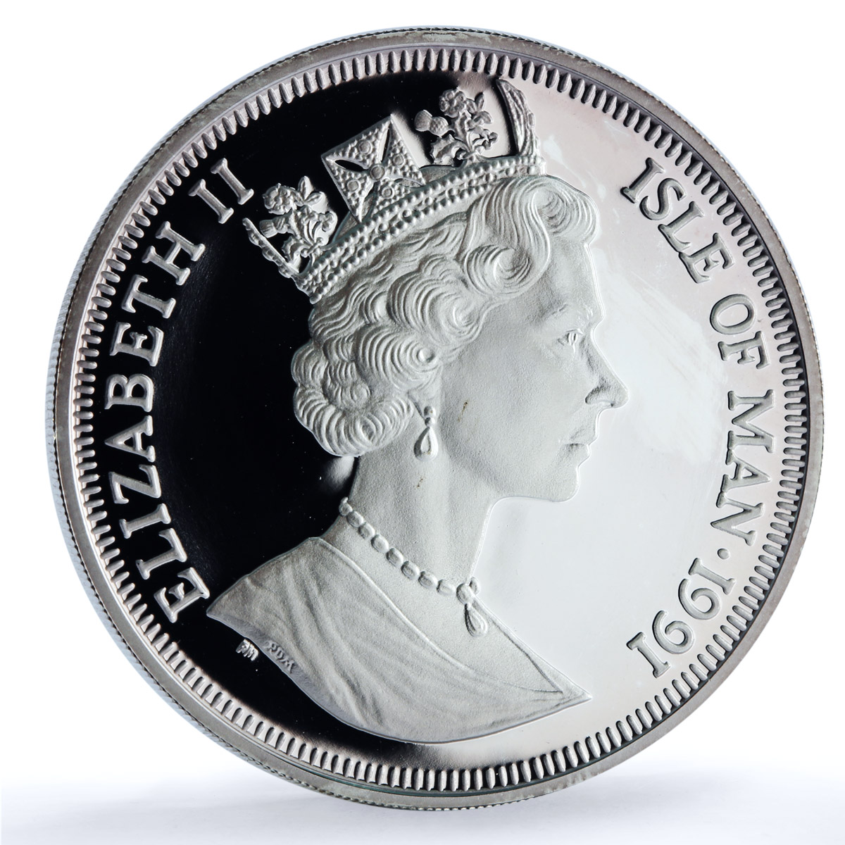 Isle of Man 1 crown Norwegian Forest KM-292a Cat Crowns proof silver coin 1991