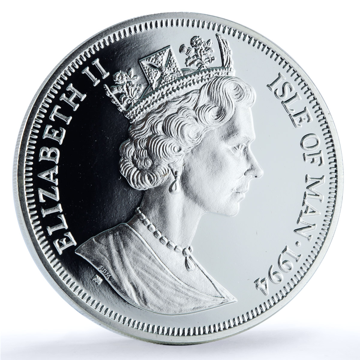 Isle of Man 1 crown Japanese Bobtail KM-380a Cat Crowns proof silver coin 1994