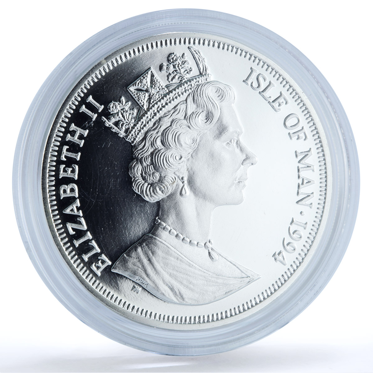 Isle of Man 1 crown Japanese Bobtail KM-380a Cat Crowns proof silver coin 1994