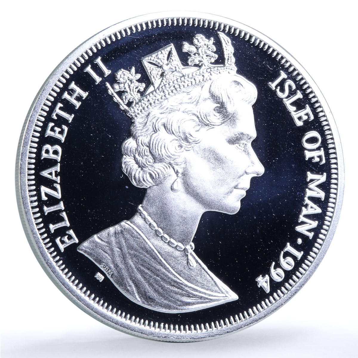 Isle of Man 1 crown Japanese Bobtail KM-380a Cat Crowns proof silver coin 1994