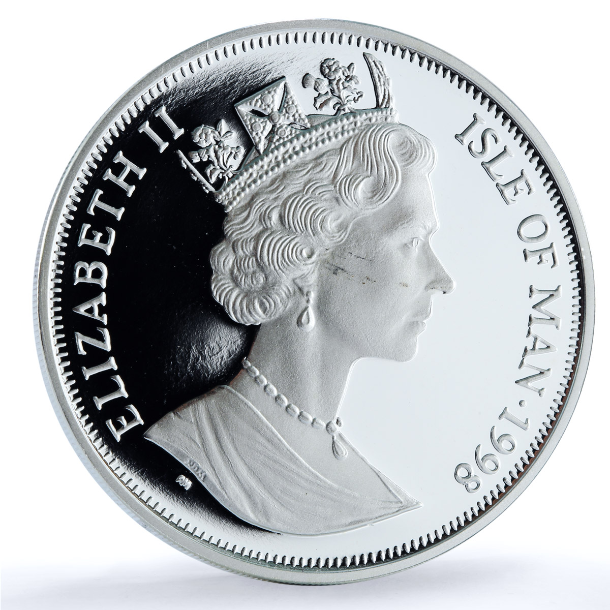 Isle of Man 1 crown Birman KM-857a Cat Crowns proof silver coin 1998