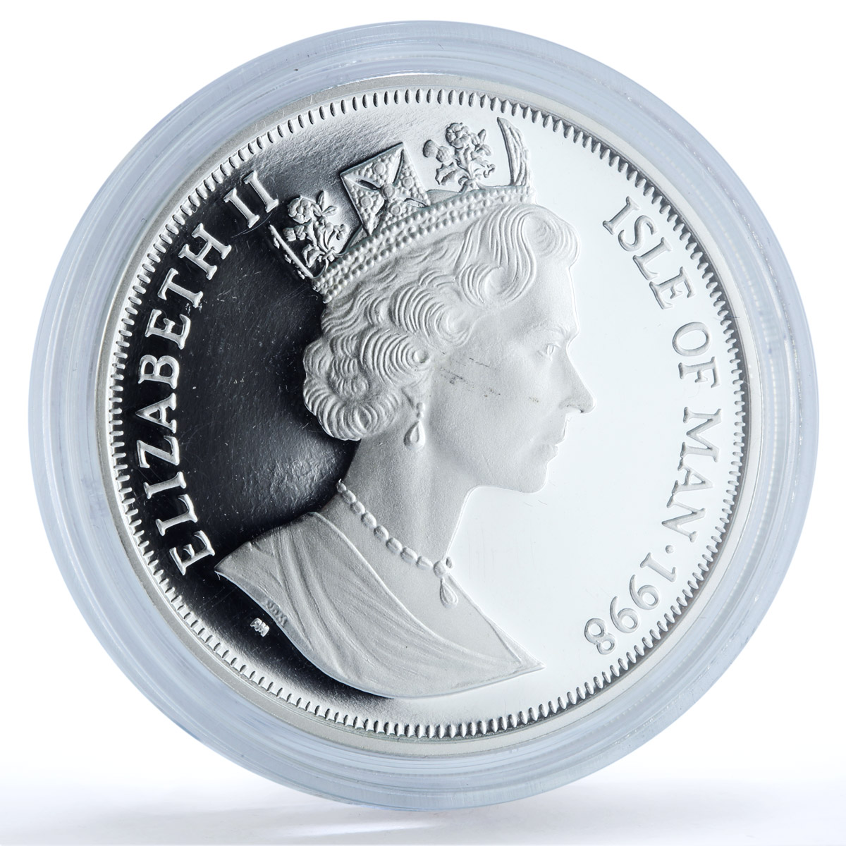 Isle of Man 1 crown Birman KM-857a Cat Crowns proof silver coin 1998