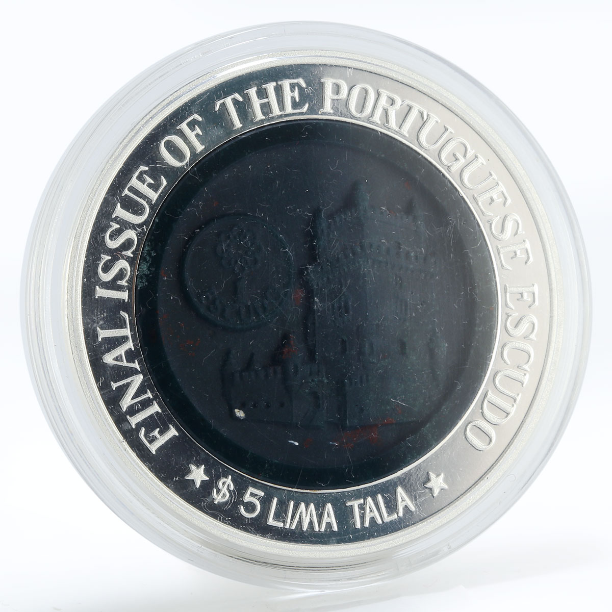 Tokelau 5 tala Portugese Escudo proof silver coin 2002