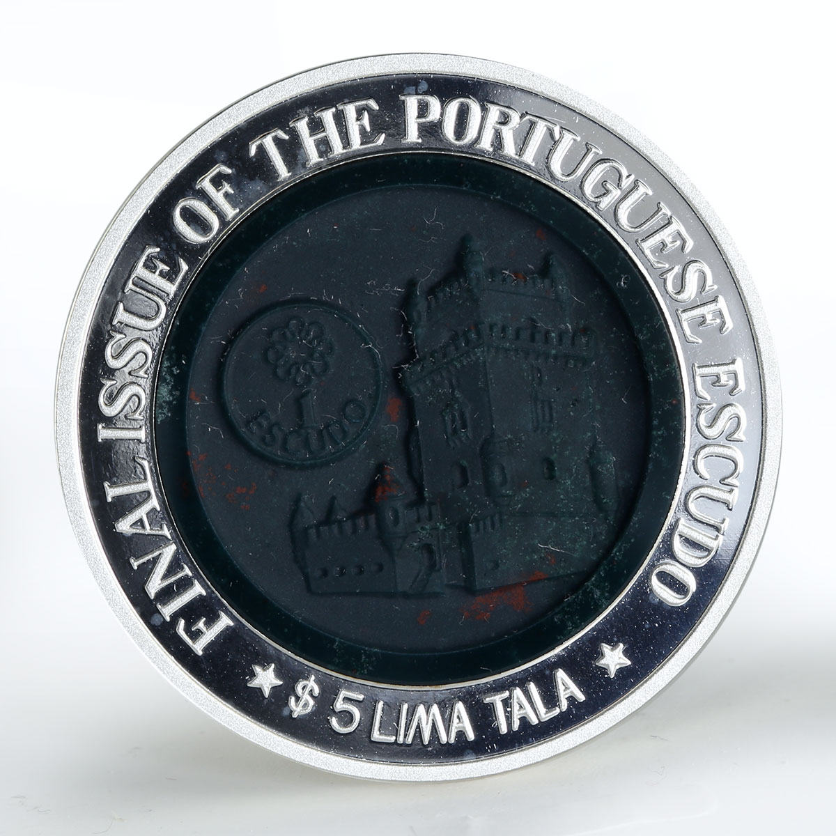 Tokelau 5 tala Portugese Escudo proof silver coin 2002