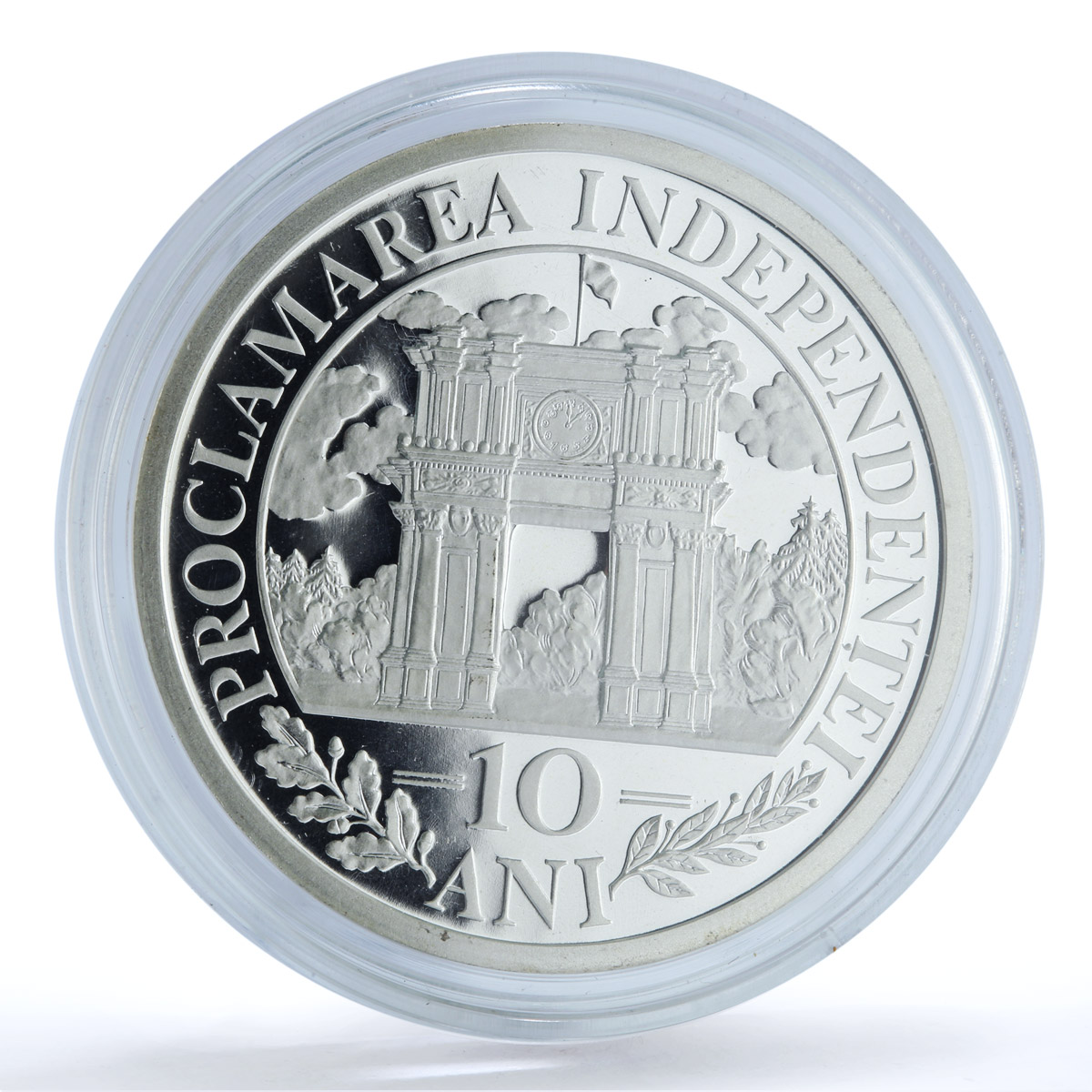 Moldova 100 lei Independence Proclamation KM-16 History proof silver coin 2001