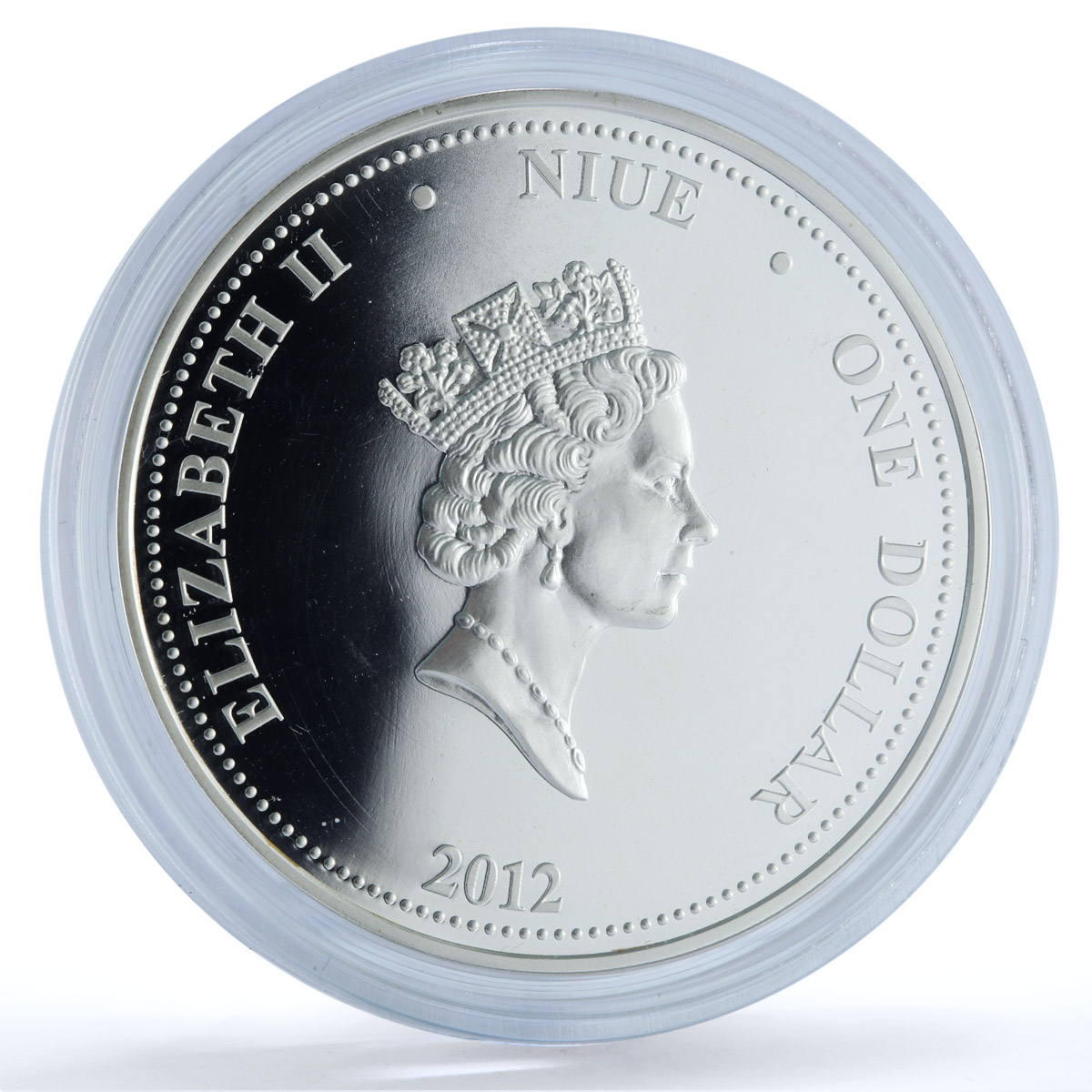 Niue 1 dollar Stars Flight KM-767 Space Mir Station Vostok silver coin 2012