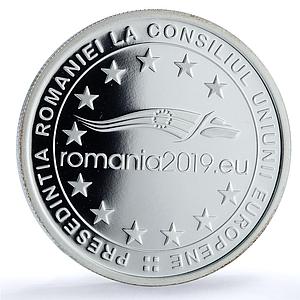 Romania 10 lei Presidency Council European Union KM-464 proof silver coin 2019