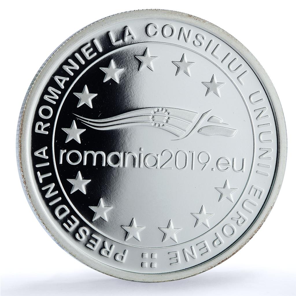 Romania 10 lei Presidency Council European Union KM-464 proof silver coin 2019