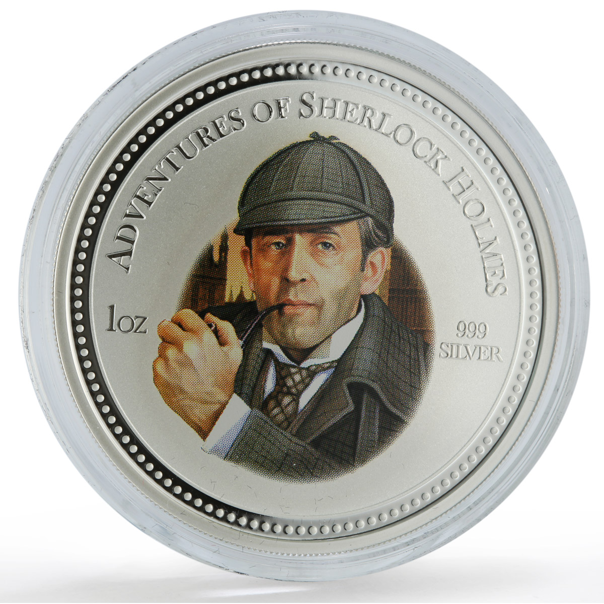 Cook Islands 2 dollars x 4 Set Sherlock Holmes Adventures silver coins 2007