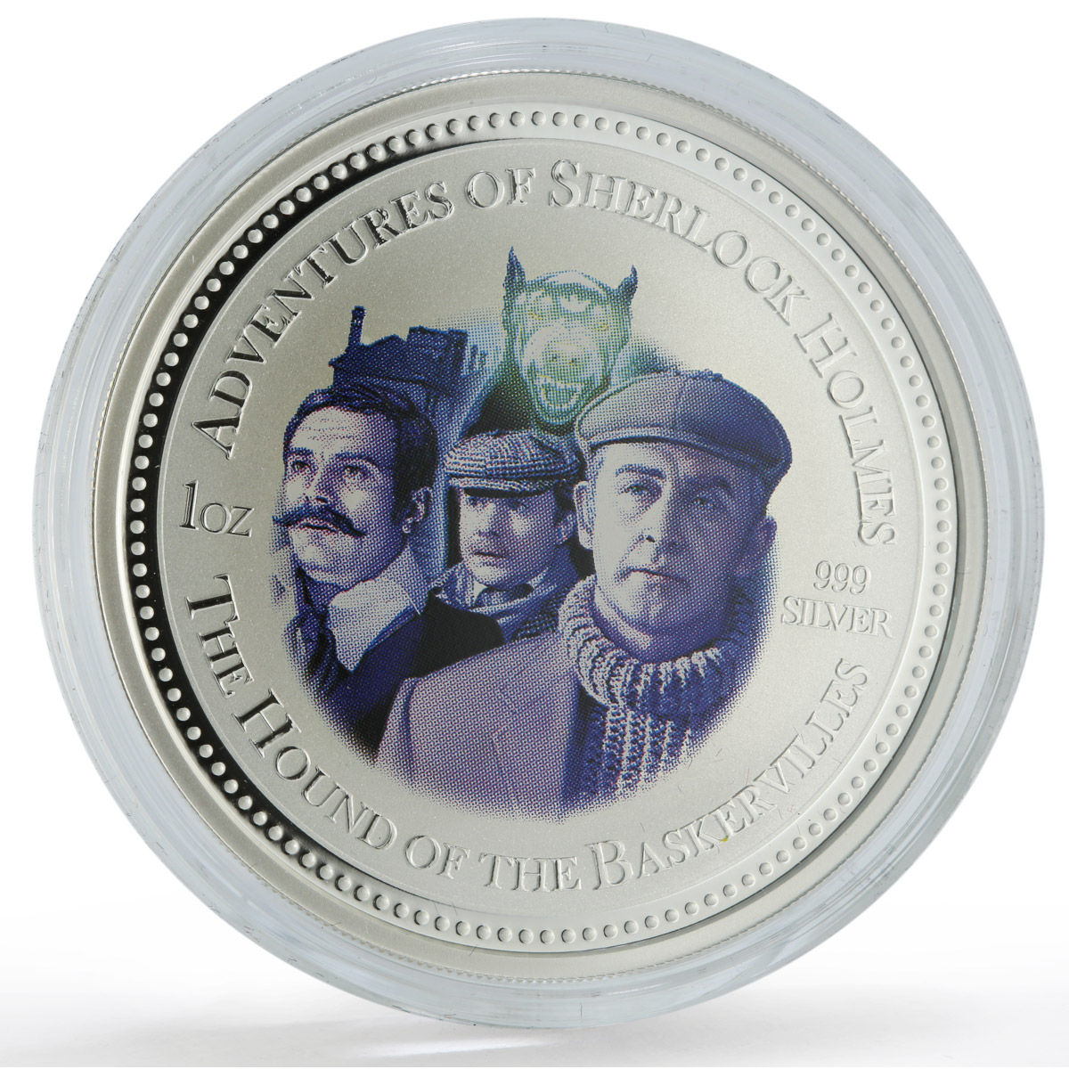 Cook Islands 2 dollars x 4 Set Sherlock Holmes Adventures silver coins 2007