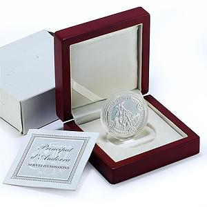 Andorra 10 diners Saint Christopher KM-284 Holy Helpers proof silver coin 2010