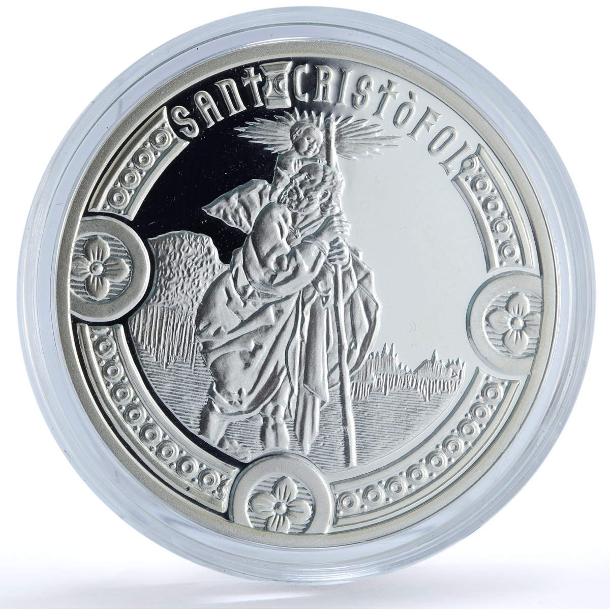 Andorra 10 diners Saint Christopher KM-284 Holy Helpers proof silver coin 2010