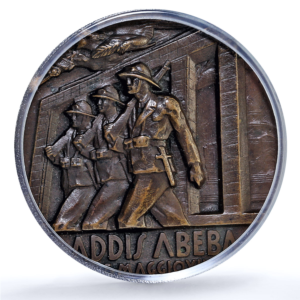 Italy Mussolini Capture Addis Abeba Ababa Ethiopia PCGS bronze medal 1936 Italy Mussolini Capture Addis Abeba Ababa Ethiopia PCGS bronze medal 1936