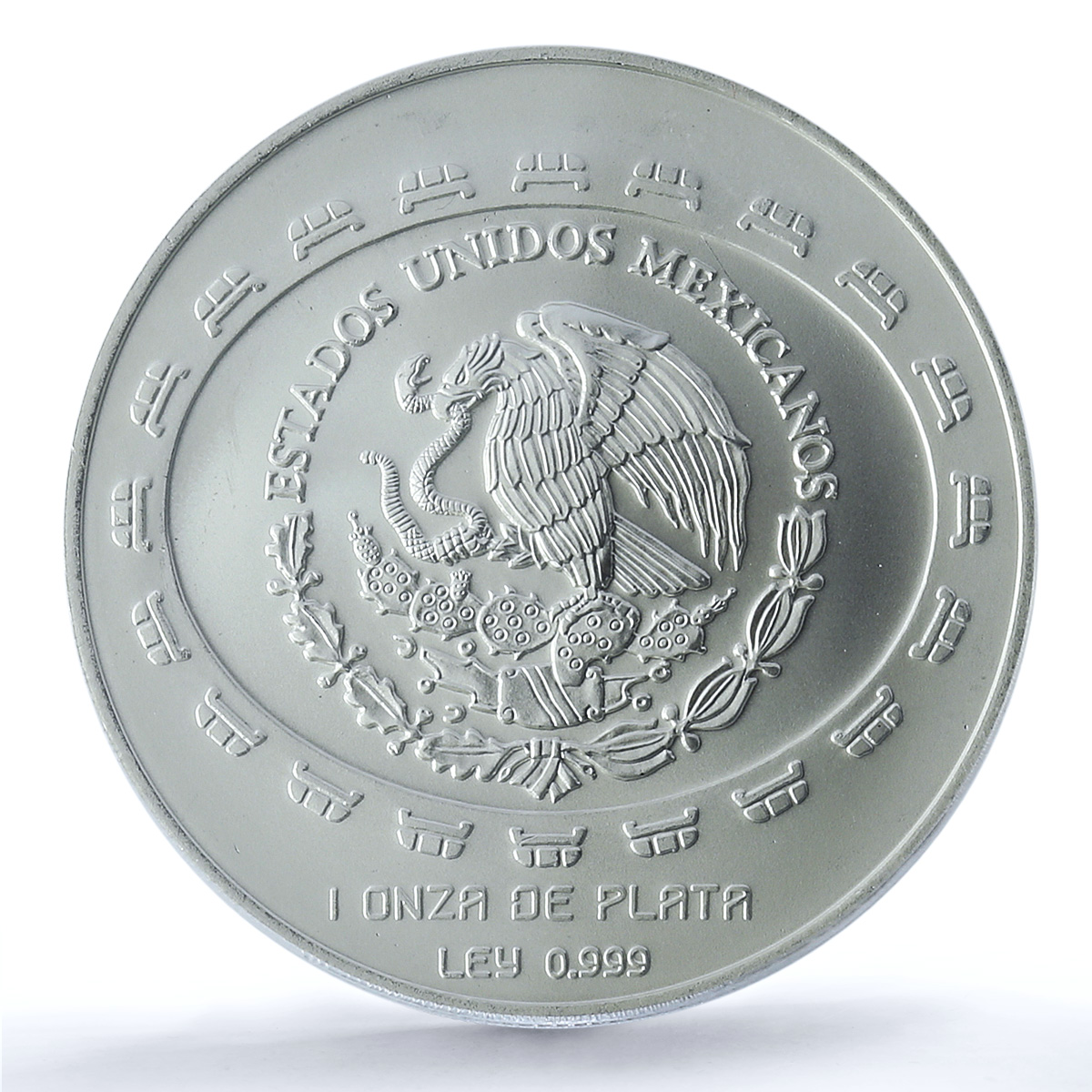 Mexico 5 pesos Disco Muerte KM-619 Precolombina MS 67 PCGS silver coin 1997 Mexico 5 pesos Disco Muerte KM-619 Precolombina MS 67 PCGS silver coin 1997