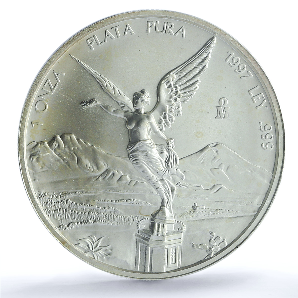 Mexico 1 onza Libertad Angel of Independence KM-613 MS 67 PCGS silver coin 1997