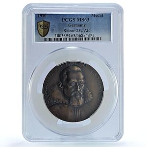 Germany Weimar Kepler Kaiser-232 Science Astronomy MS 63 PCGS bronze medal 1930
