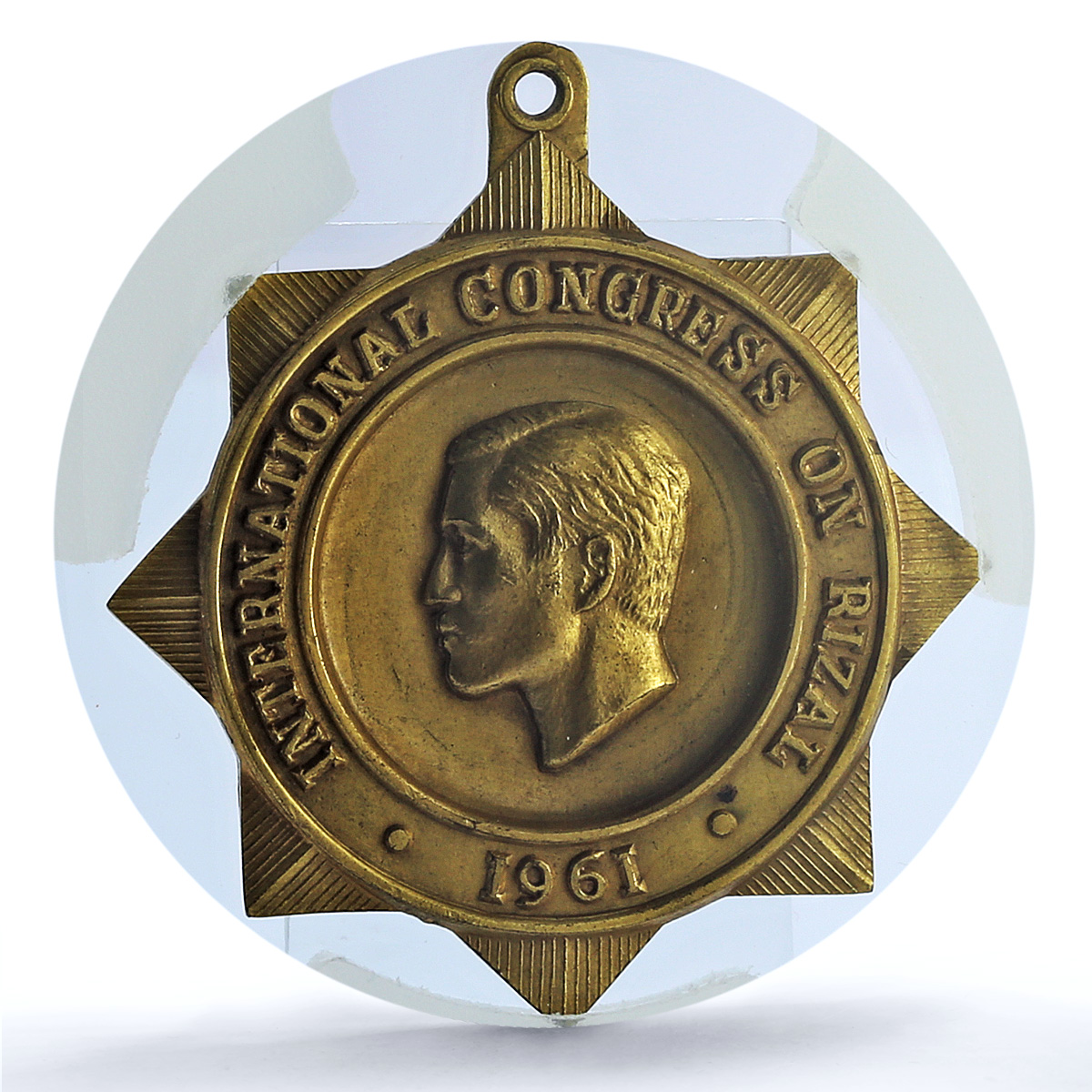 S 1961 Medal Int'l Congress on Rizal Gilt AE S 1961 Medal Int'l Congress on Rizal Gilt AE