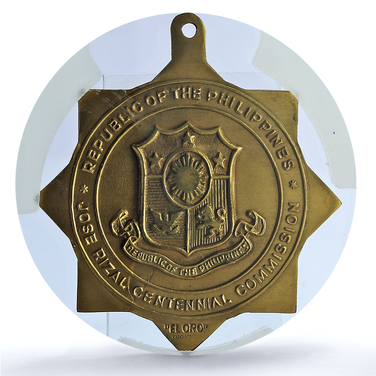 S 1961 Medal Int'l Congress on Rizal Gilt AE S 1961 Medal Int'l Congress on Rizal Gilt AE