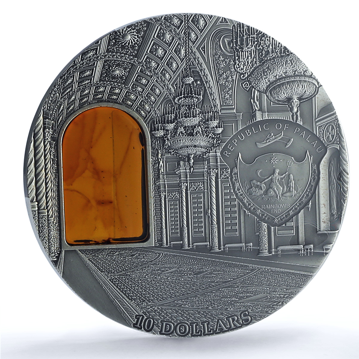 S 2012 $10 Kremlin Tiffany Art Antiqued S 2012 $10 Kremlin Tiffany Art Antiqued