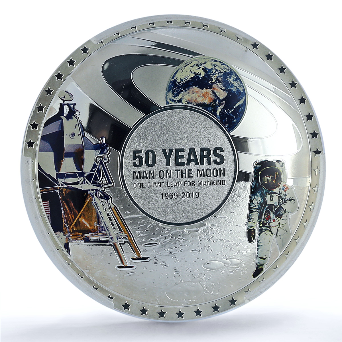 S 2019 $5 50th Anniversary Man on The Moon, DCAM S 2019 $5 50th Anniversary Man on The Moon, DCAM