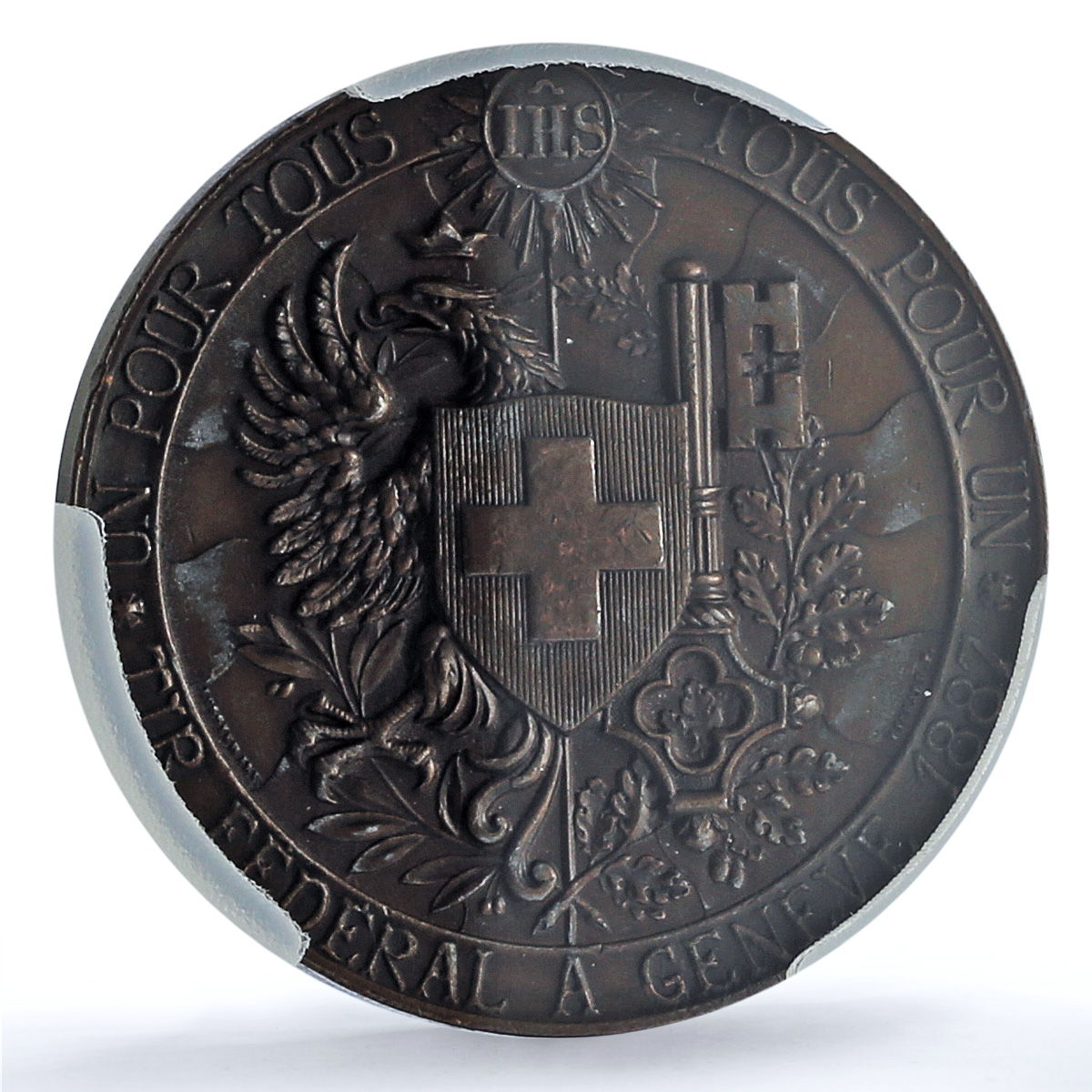 S 1887 Medal Geneva R-628d Bronzed AE S 1887 Medal Geneva R-628d Bronzed AE