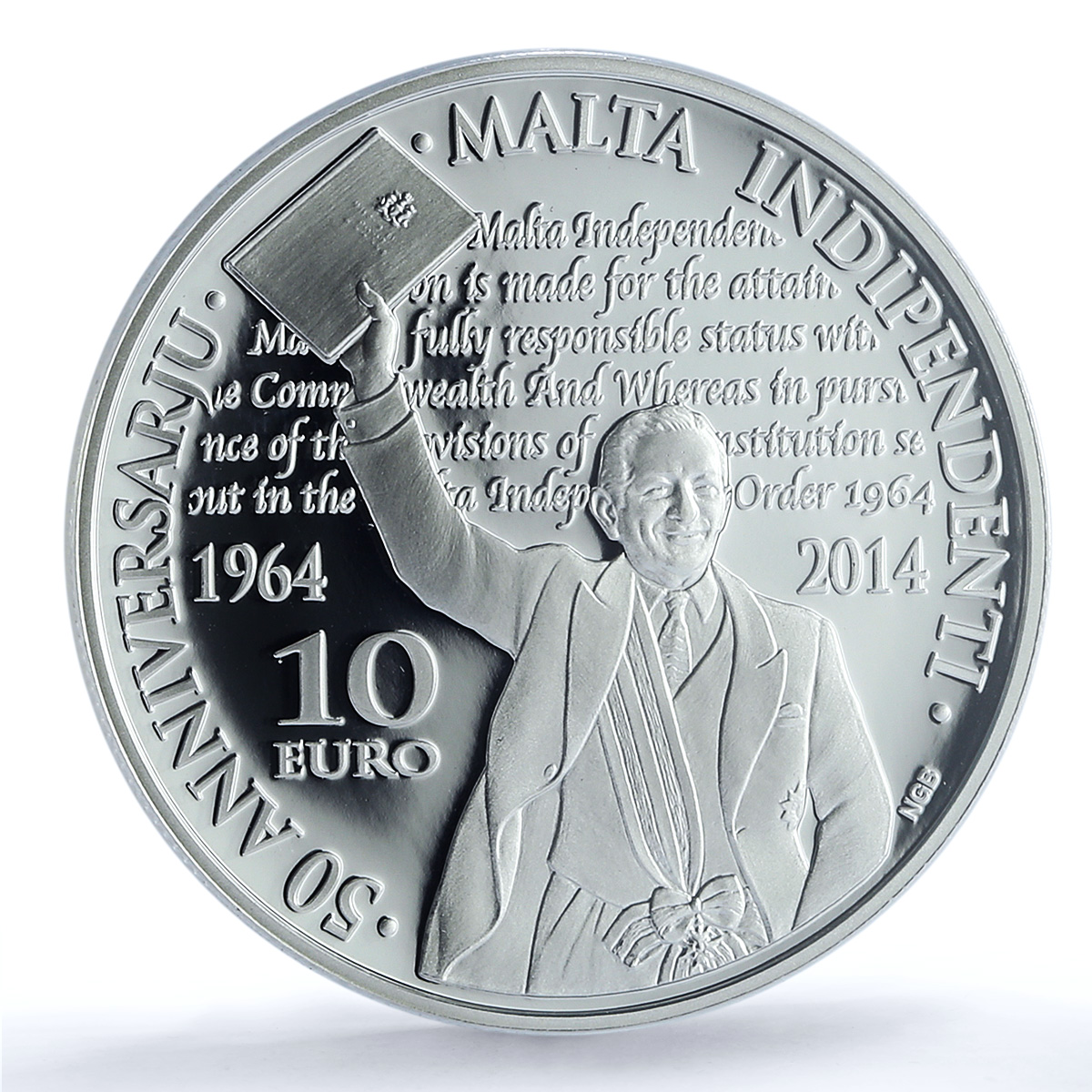 S 2014 € 10 Independence 50th Ann., DCAM