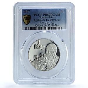 South Africa 10 cents Kgalagadi Park KM-364 Bushmen PR 69 PCGS silver coin 2007